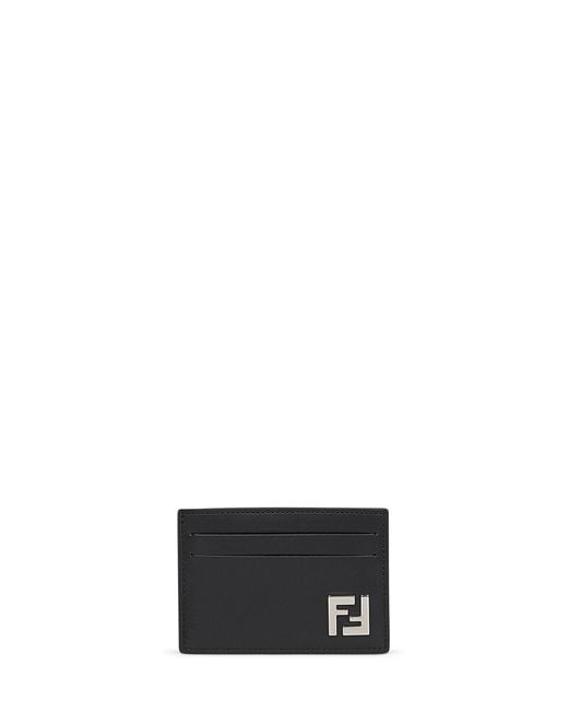 Fendi White Slim Squared Ff Card Holder for men