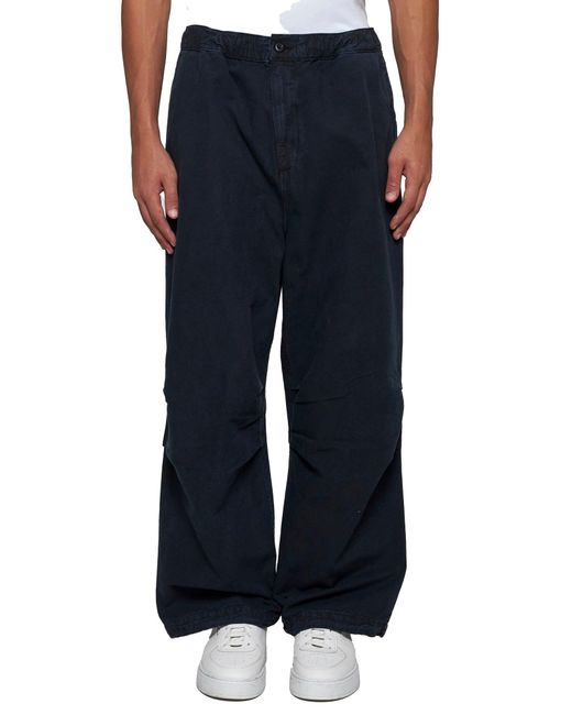 Carhartt Blue Judd Hubbard Cotton Trousers for men