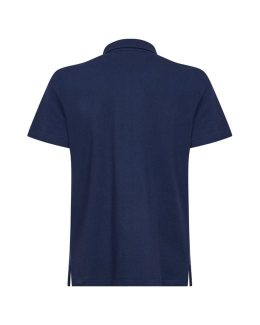 Polo Ralph Lauren Blue Piqué Polo Bear Custom Slim-Fit Polo Shirt for men