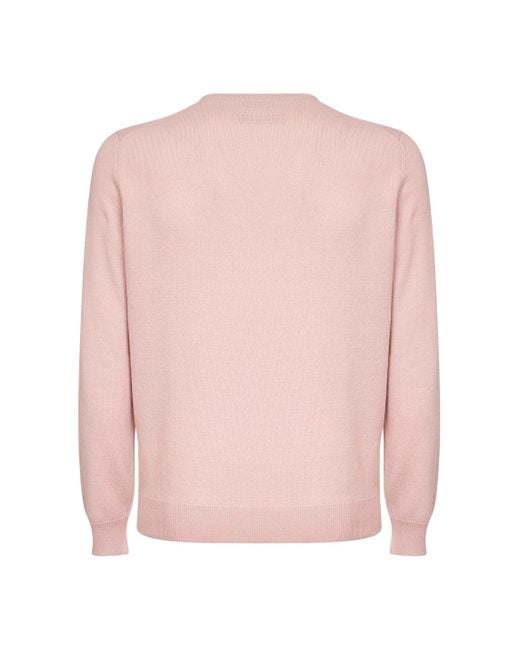 Zegna Pink Oasi Cashmere Crewneck Sweater for men