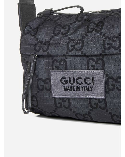 Gucci White GG Fabric Medium Bag for men