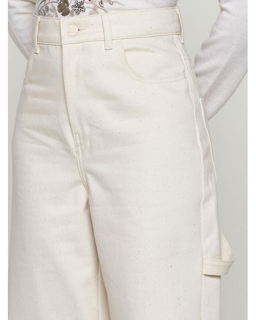 Max Mara White Segnale High-rise Wide-leg Jeans