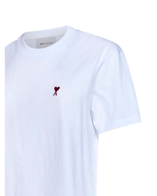 AMI Blue Cotton Jersey Ami De Cœur T-Shirt