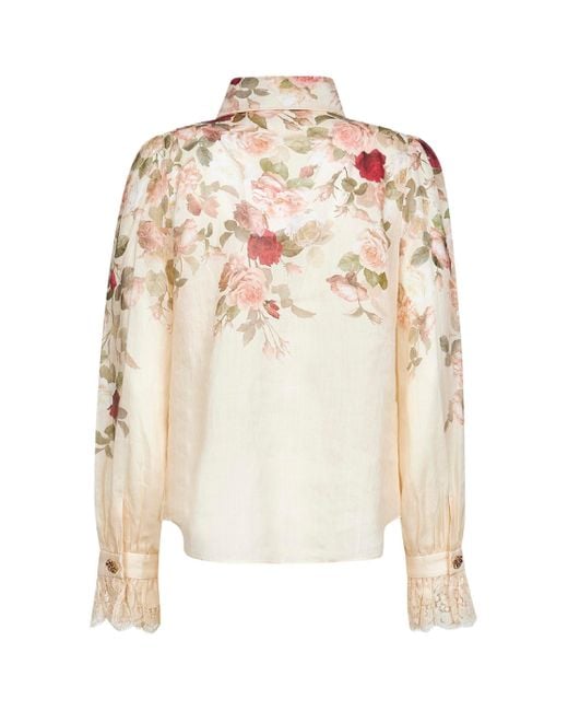 Camicia Tux Hypnotic Crema Stampa Cascade di Zimmermann in Natural