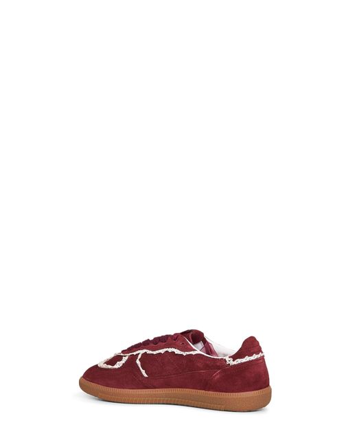 Alohas Red Burgundy Suede Tb.490 Sneakers With Crochet Details