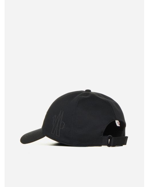 3 MONCLER GRENOBLE Black Hats for men
