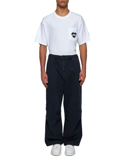 Carhartt Blue Judd Hubbard Cotton Trousers for men