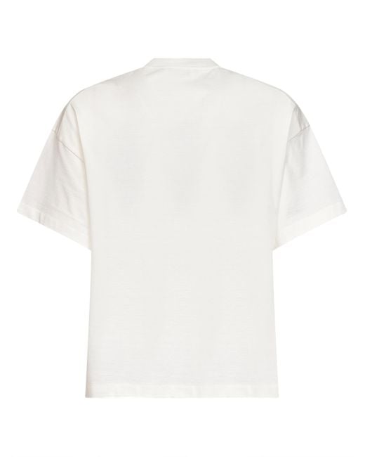 Jil Sander White Porcelain Cotton Boxy T-Shirt With Logo for men