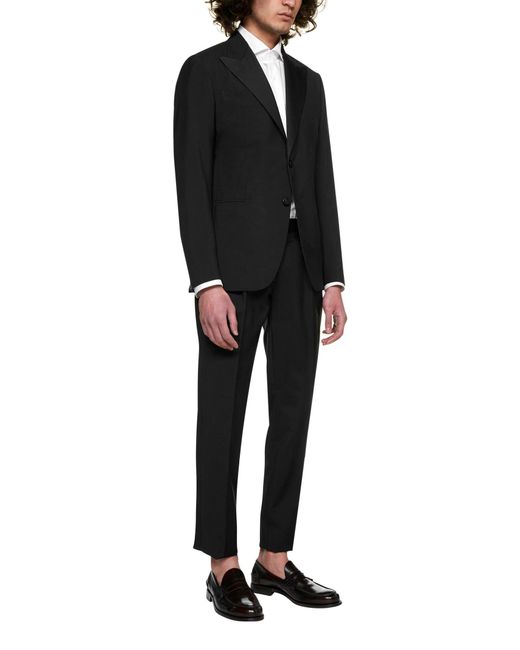 D 40 Black Single-Breasted Two-Piece Suit From D4.0 for men