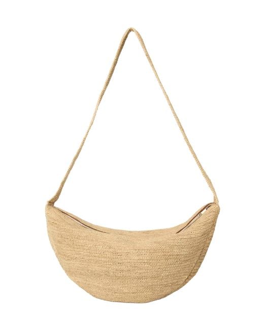 IBELIV Natural Tea Luna Croissant Crossbody Bag