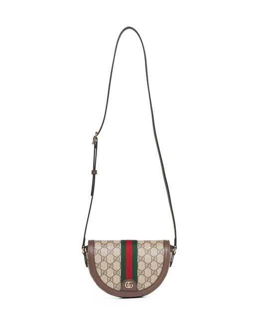 Gucci White And Dark Ophidia Small Shoulder Bag