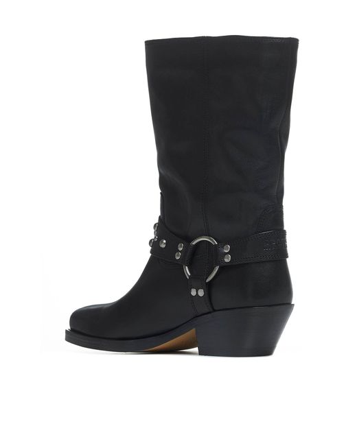 Isabel Marant Black Antya Leather Ankle Boots