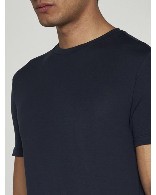 Malo Blue Cotton T-shirt for men