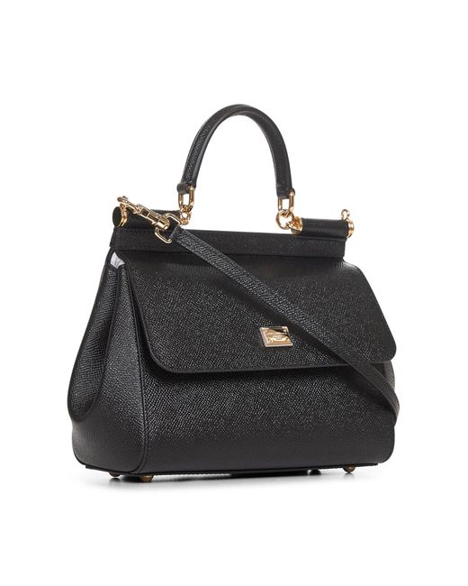 Borsa A Mano Sicily Media Nera di Dolce & Gabbana in Black