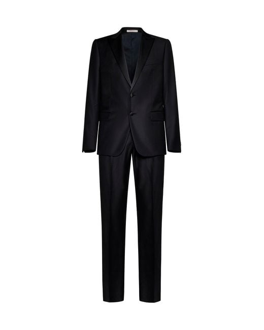 Valentino Black Wool-Blend Slim-Fit Tuxedo for men