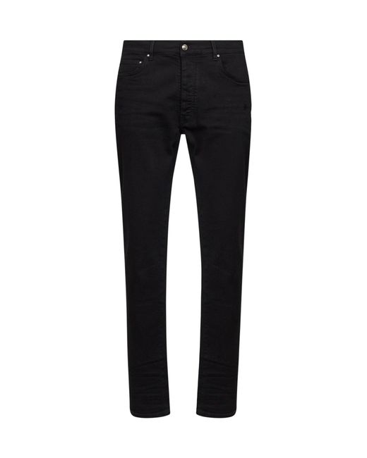 Amiri Black Stretch Cotton Denim Stack Skinny-Fit Jeans for men