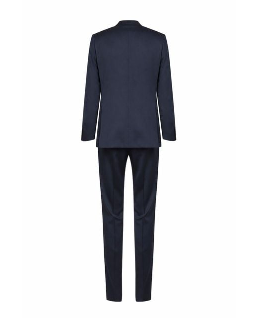 D 40 Blue Virgin Wool Positano Double-Breasted Suit for men