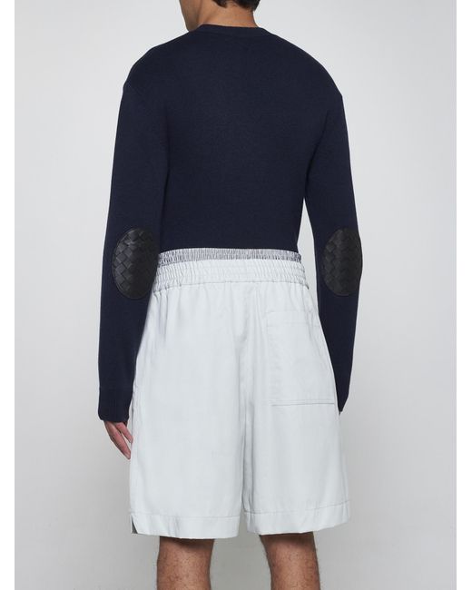 Bottega Veneta Gray Double Waist Cotton Shorts for men