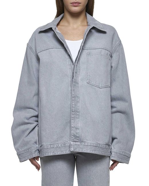 Giacca A Camicia di Bottega Veneta in Gray