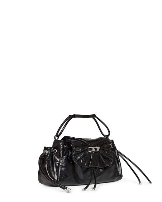 DIESEL Black Scrunch-D Top-Handle Bag