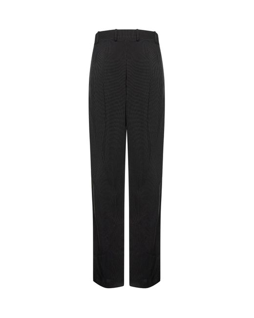 Saint Laurent Black Striped Canvas Baggy Trousers for men
