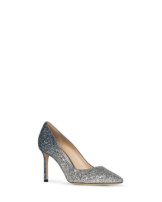 Jimmy Choo Metallic And Glitter Romy 85 Pumps