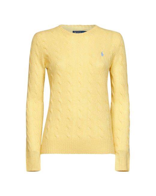 Polo Ralph Lauren Yellow Fall Cable-Knit Wool And Cashmere Sweater<Br