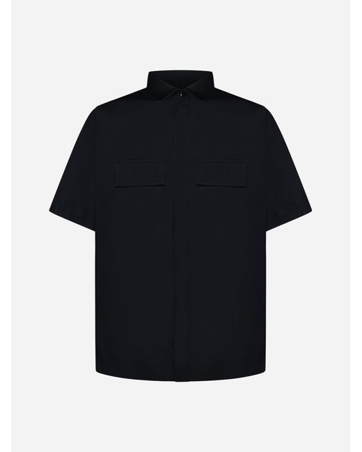 Low Brand Black Cotton Shirt for men