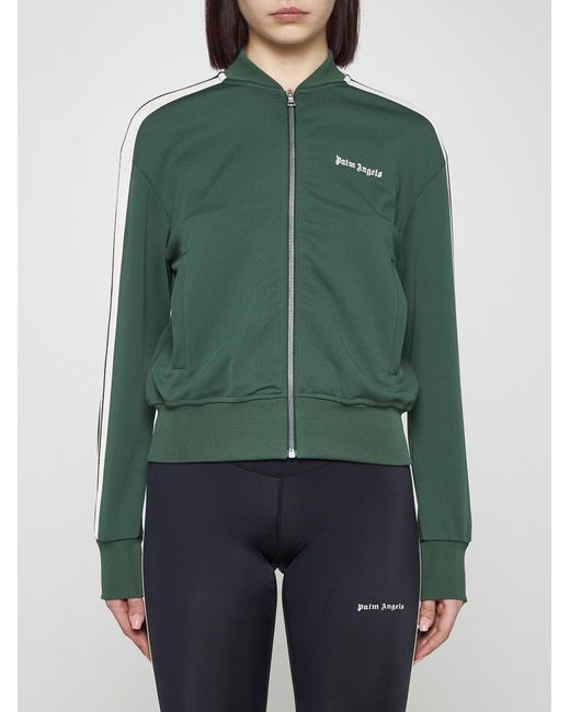 Palm Angels Green Jersey Track Jacket