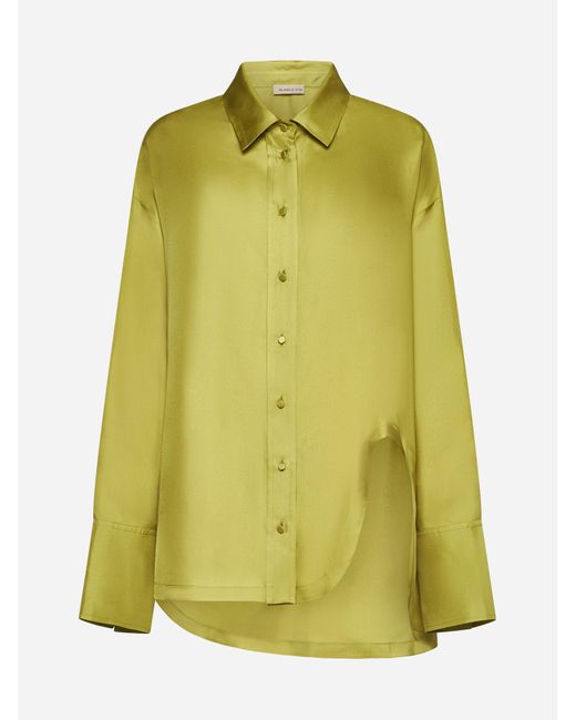 Blanca Vita Green Calanthe Silk Shirt