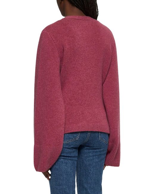 Khaite Red Amaranth Cashmere Scarlet Cardigan