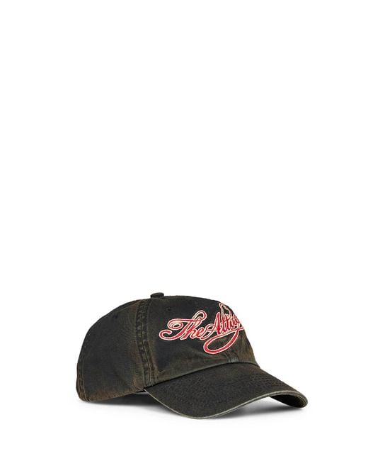 The Attico Black Cotton Denim Logo Baseball Cap