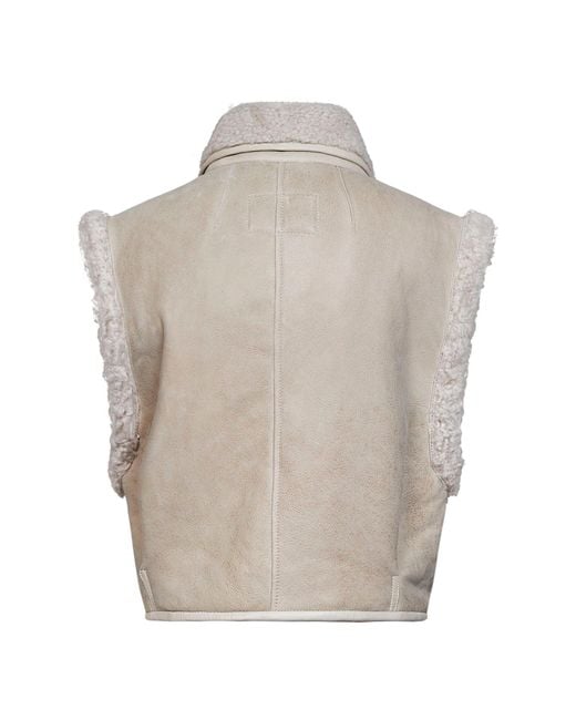 Isabel Marant Gray Ecru Sheepskin Alime-Gf Vest