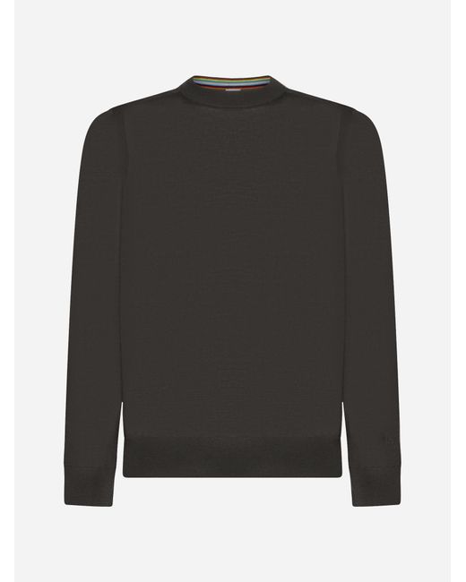 Paul Smith Black Merino Wool Sweater for men