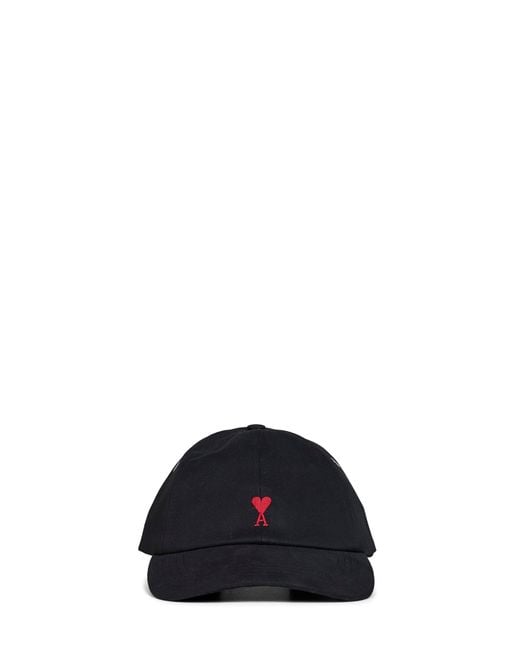 AMI Blue Ami De Coeur Cotton Baseball Cap <Br for men