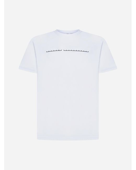 Random Identities White Logo Print Cotton T-shirt for men