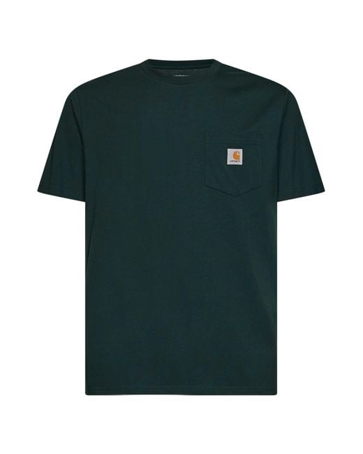 Carhartt Green Dark Scarab Pocket T-Shirt for men