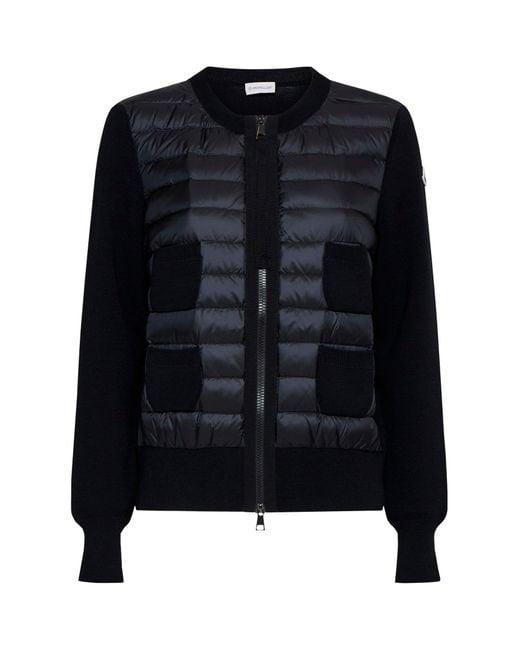 Cardigan Imbottito di Moncler in Black