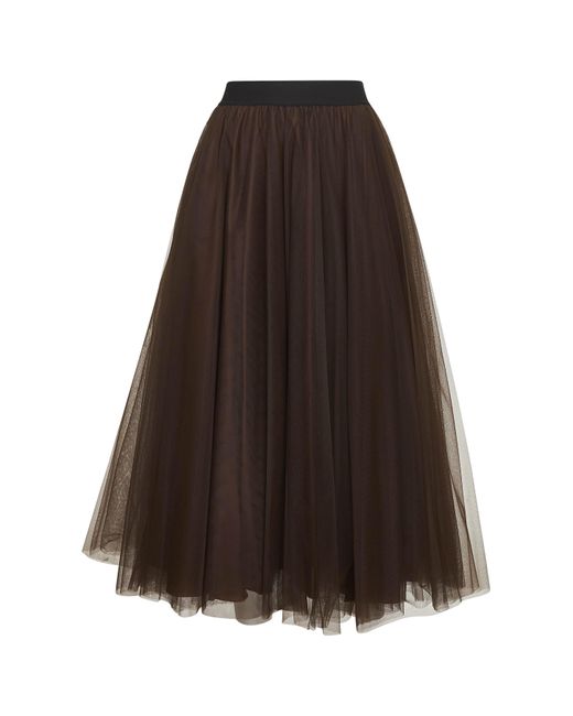 Gonna Lunga Ampia Gerby di Blanca Vita in Brown