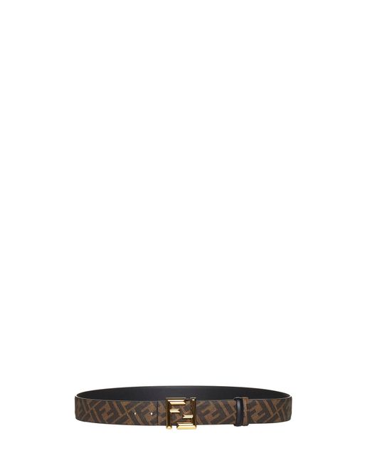 Fendi White Reversible Leather Belt