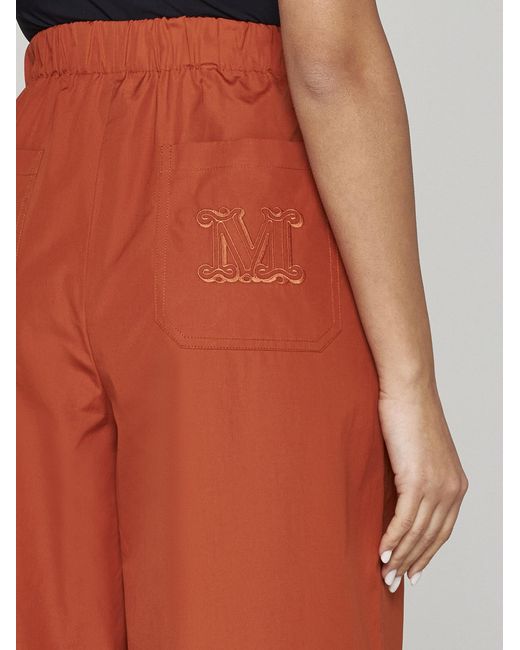 Max Mara Orange Navigli Cotton Trousers