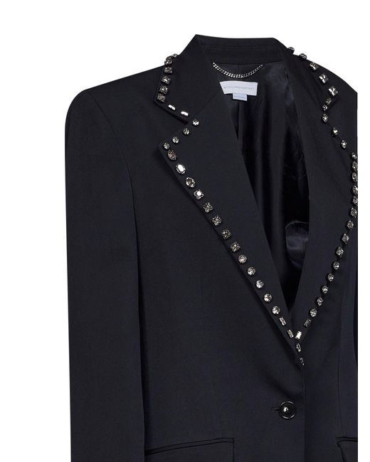 Stella McCartney Black Wool Embellished Blazer