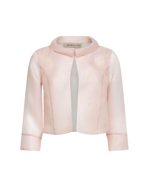 Blanca Vita Pink Amethyst Organza Bainka Bolero Jacket