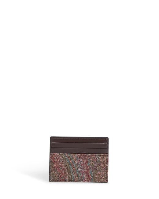 Portacarte Paisley Con Moneta di Etro in White