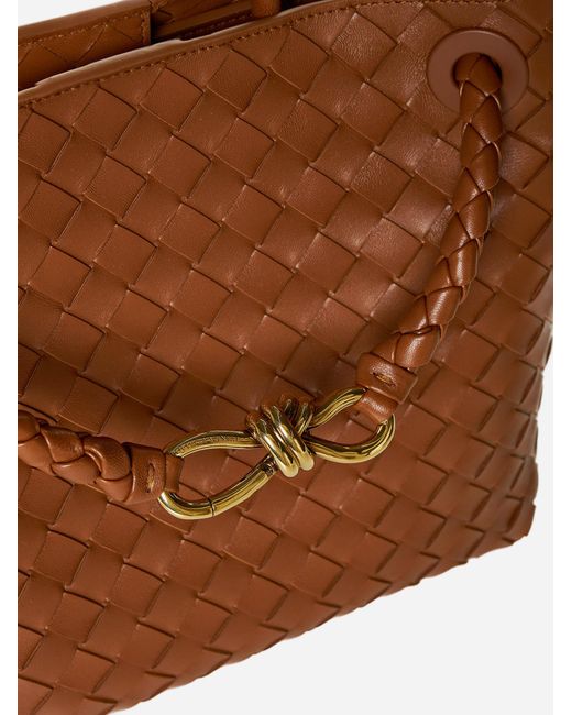 Bottega Veneta Brown Andiamo Medium Intrecciato Leather Bag