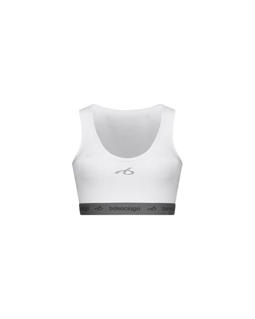 Balenciaga White Techwear Bra Tank Top