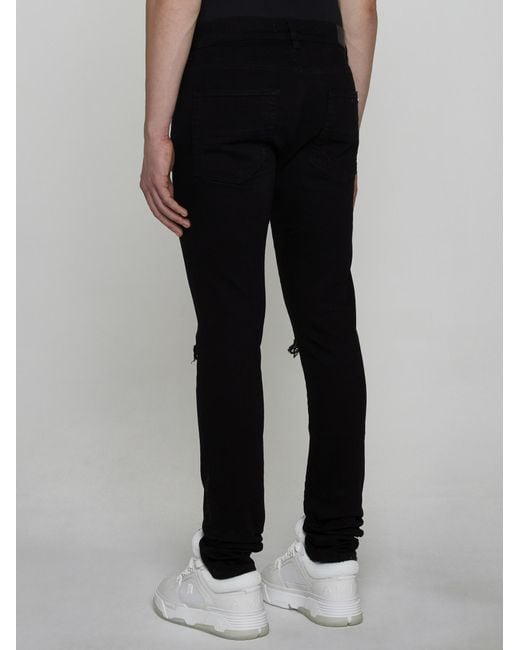 Amiri Black Mx1 Bandana Skinny Jeans for men