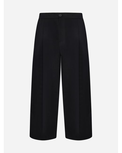 Studio Nicholson Sorte Cotton Trousers in Black for Men | Lyst