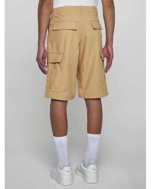 KENZO Natural Workwear Cotton Cargo Shorts for men