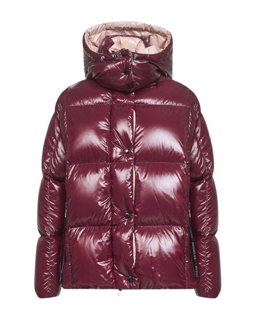 Moncler Parana Hooded Short Down Jacket in Red Lyst UK